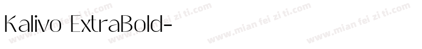 Kalivo ExtraBold字体转换
